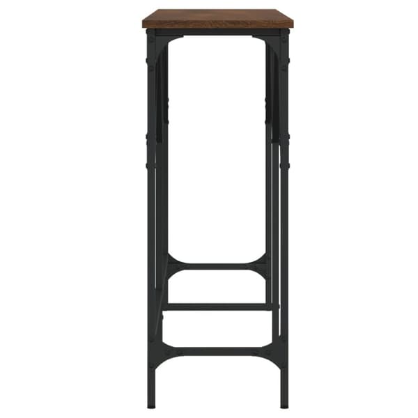 vidaXL Konsollbord brun eik 140x29x75 cm konstruert tre