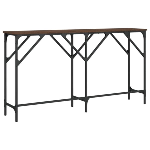 vidaXL Konsollbord brun eik 140x29x75 cm konstruert tre