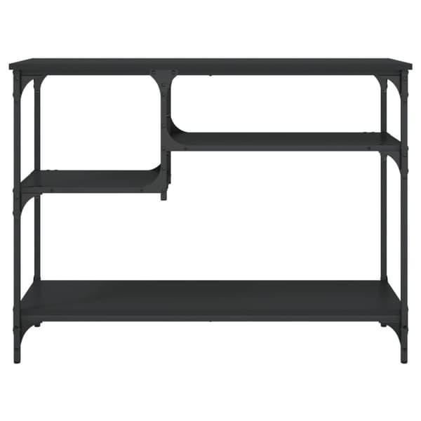 vidaXL konsolbord med hylder 100x35x75 cm sort