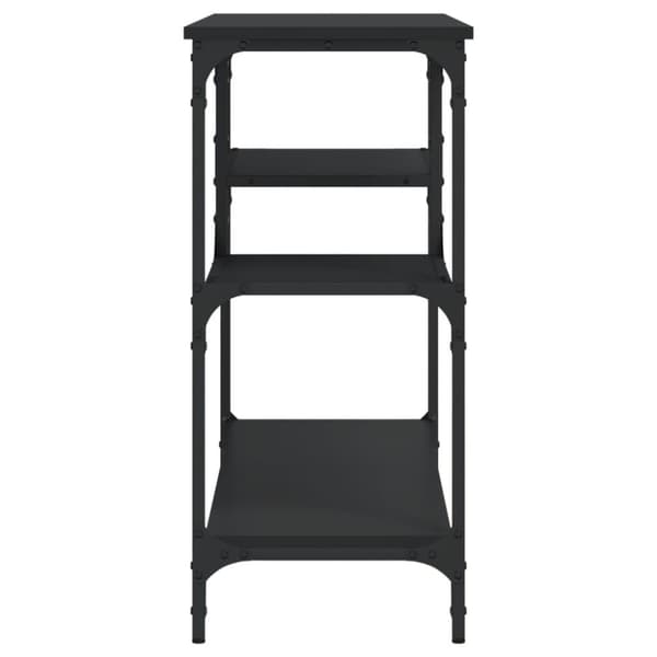 vidaXL konsolbord med hylder 100x35x75 cm sort