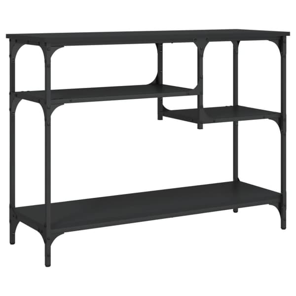 vidaXL konsolbord med hylder 100x35x75 cm sort