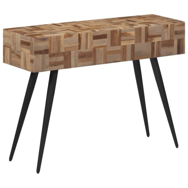 vidaXL konsolbord 110x34x80 cm massivt genbrugsteak