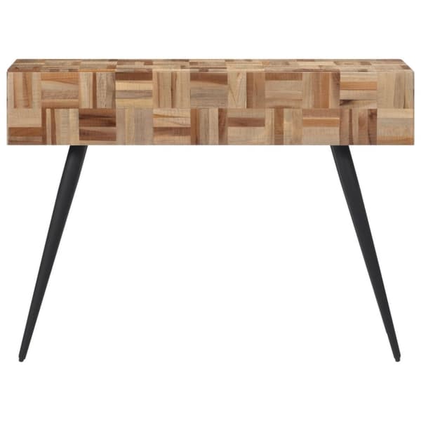 vidaXL konsolbord 110x34x80 cm massivt genbrugsteak