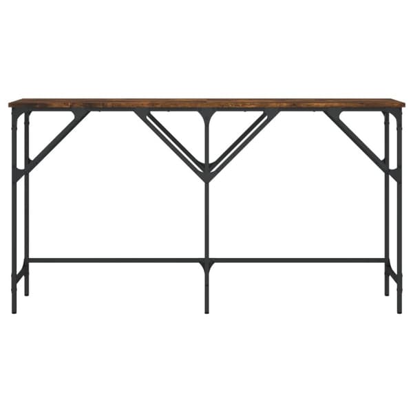 vidaXL konsolbord 140x29x75 cm konstrueret træ røget egetræsfarve