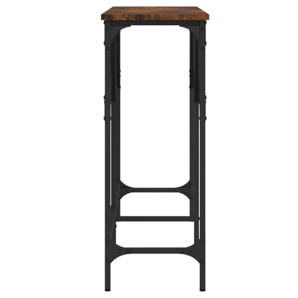 vidaXL konsolbord 140x29x75 cm konstrueret træ røget egetræsfarve