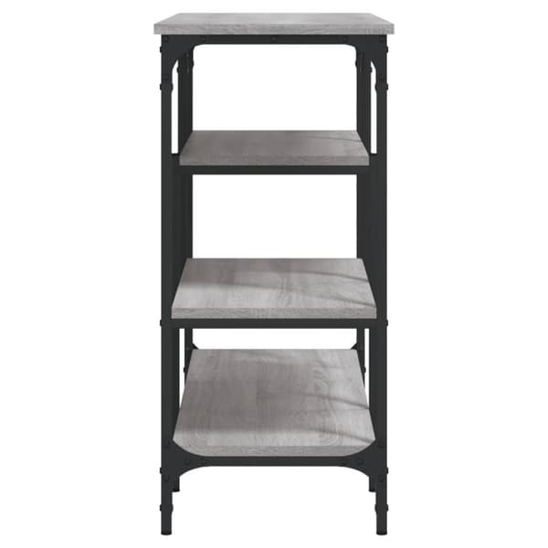 vidaXL Konsolipöytä hyllyillä harmaa Sonoma 100x35x75 cm
