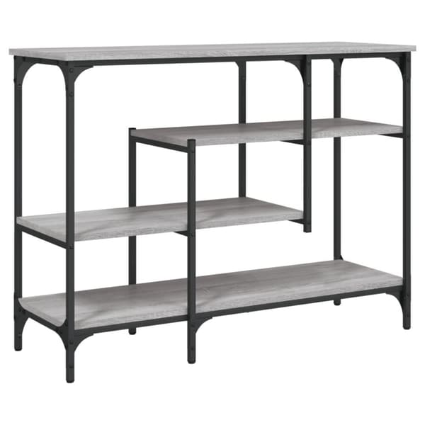vidaXL konsolbord med hylder 100x35x75 cm grå sonoma-eg