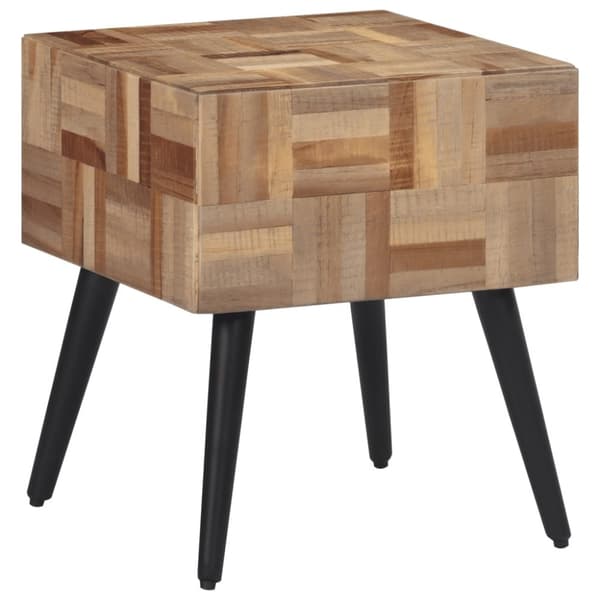 vidaXL Sidobord 40x40x45 cm massiv återvunnen teak