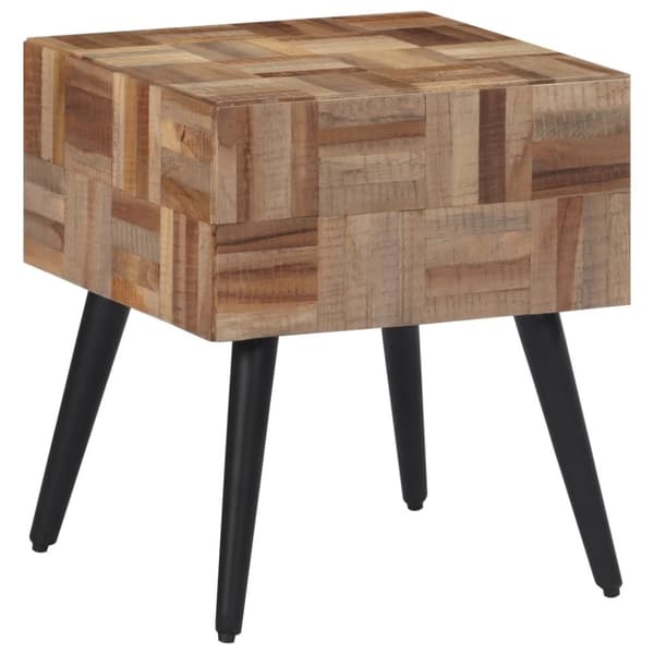 vidaXL Sidobord 40x40x45 cm massiv återvunnen teak