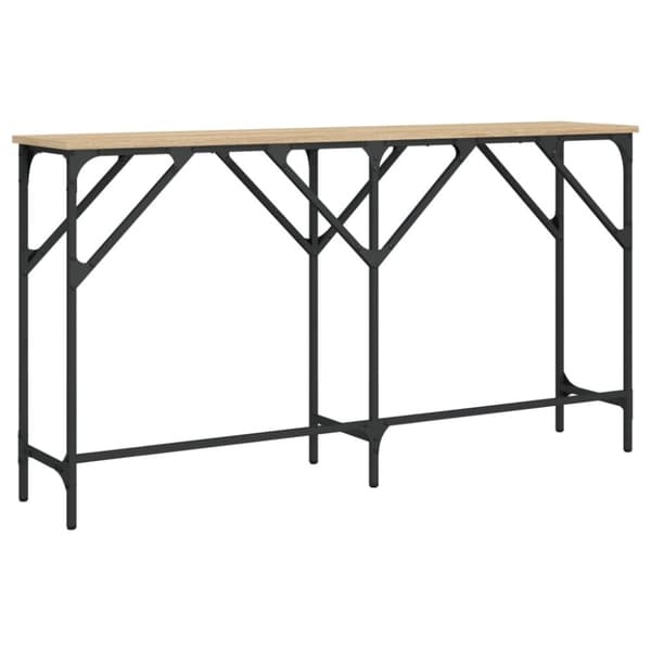 vidaXL Konsollbord sonoma eik 140x29x75 cm konstruert tre