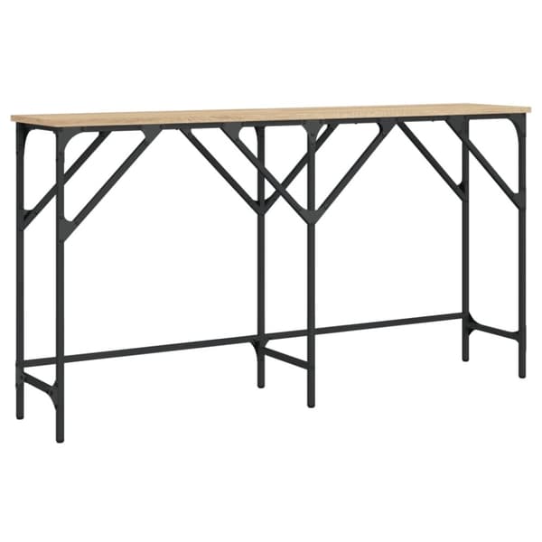 vidaXL Konsollbord sonoma eik 140x29x75 cm konstruert tre