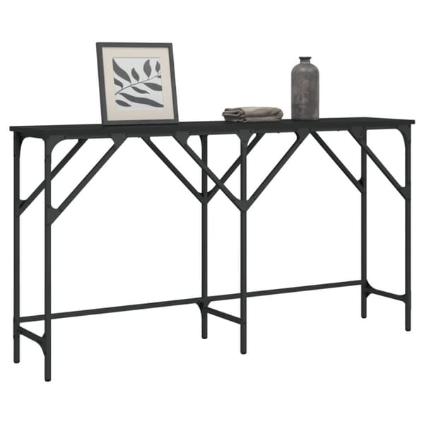 vidaXL konsolbord 140x29x75 cm konstrueret træ sort