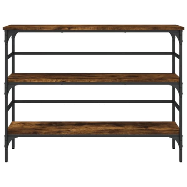 vidaXL Konsolipöytä savutammi 100x32x75 cm tekninen puu