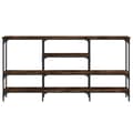 Miniatyrbilde 4 av 11: vidaXL Konsollbord røkt eik 160x29x80 cm konstruert tre