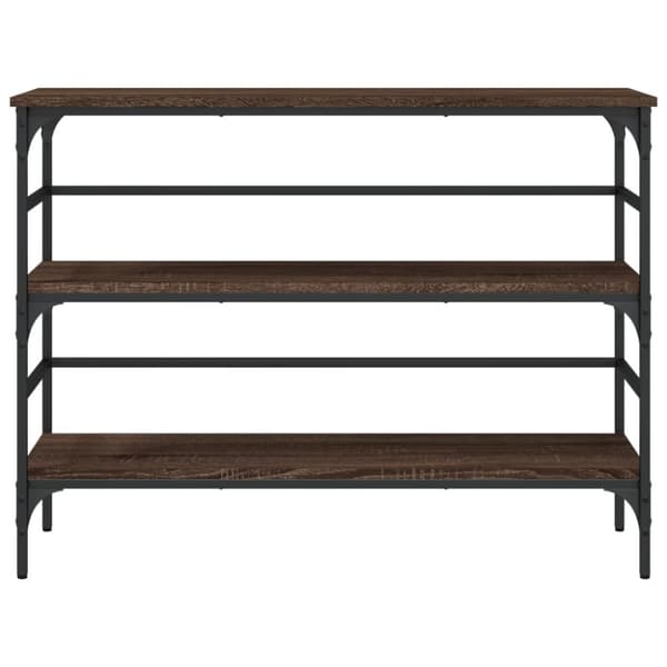 vidaXL Konsollbord brun eik 100x32x75 cm konstruert tre