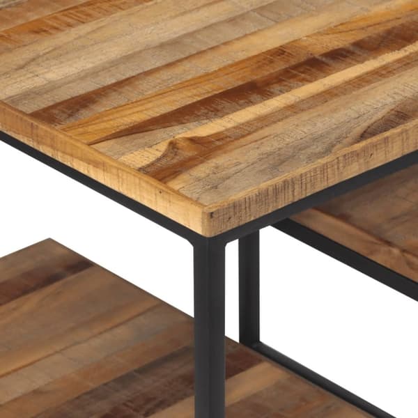 vidaXL sidebord 50x50x50 cm massivt genbrugsteak