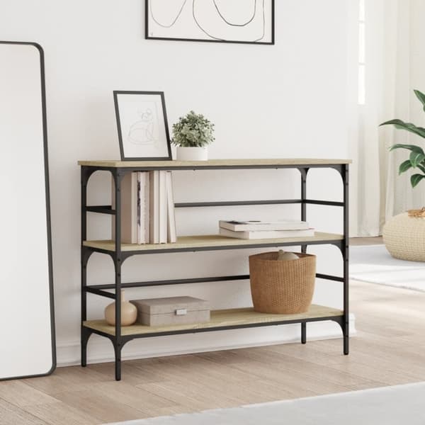 vidaXL Sohvapöytä Sonoma-tammi 100x32x75 cm tekninen puu