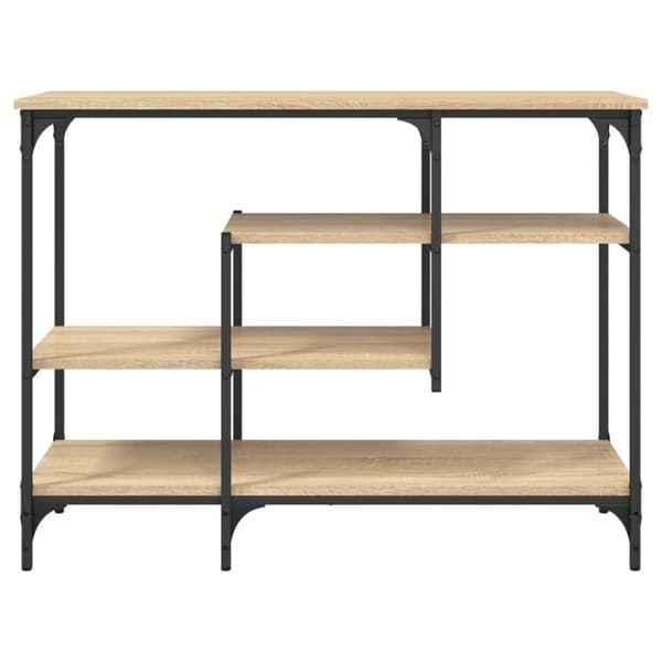 vidaXL konsolbord med hylder 100x35x75 cm sonoma-eg