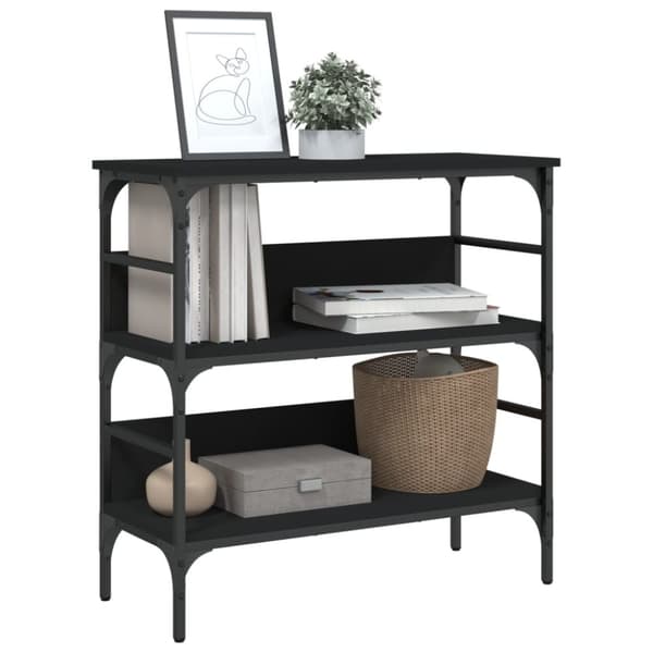 vidaXL konsolbord 75x32x75 cm konstrueret træ sort
