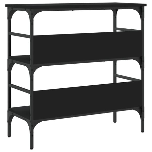 vidaXL konsolbord 75x32x75 cm konstrueret træ sort