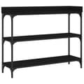 Miniatyrbilde 1 av 10: vidaXL Konsollbord med hyller svart 100x30x80 cm