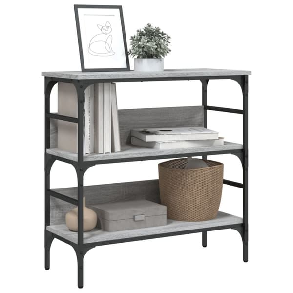 vidaXL konsolbord 75x32x75 cm konstrueret træ grå sonoma-eg