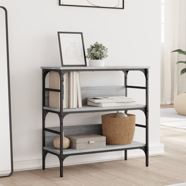 vidaXL konsolbord 75x32x75 cm konstrueret træ grå sonoma-eg