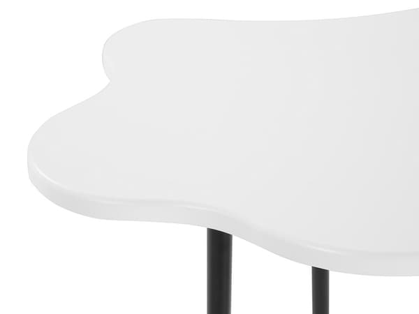 2-delt bordrekke i gull med ramme i rustfritt stål Herdet glass Rund bordplate Glamour