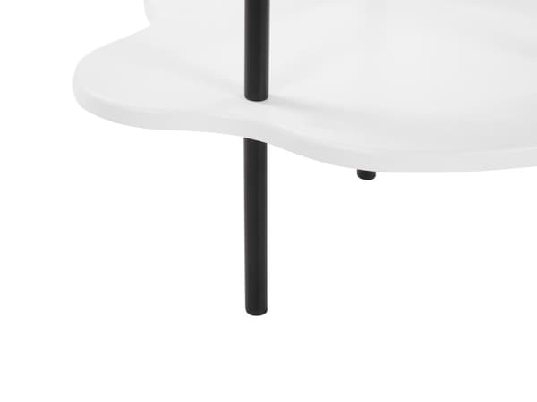 2-delt bordrekke i gull med ramme i rustfritt stål Herdet glass Rund bordplate Glamour