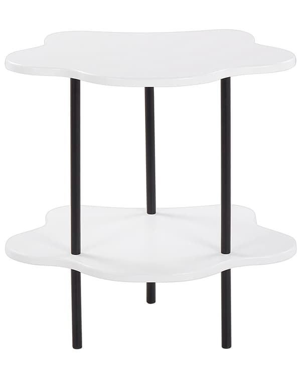 2-delt bordrekke i gull med ramme i rustfritt stål Herdet glass Rund bordplate Glamour