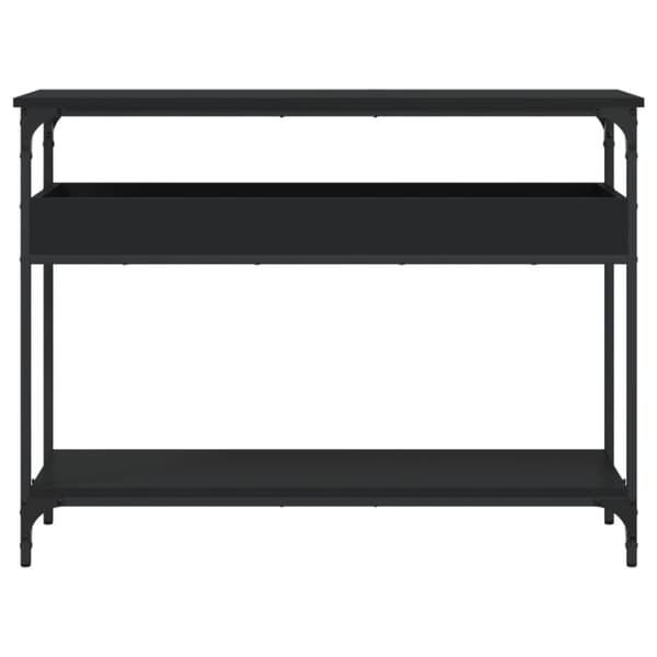 vidaXL Konsolbord med hylla svart 100x29x75 cm konstruerat trä