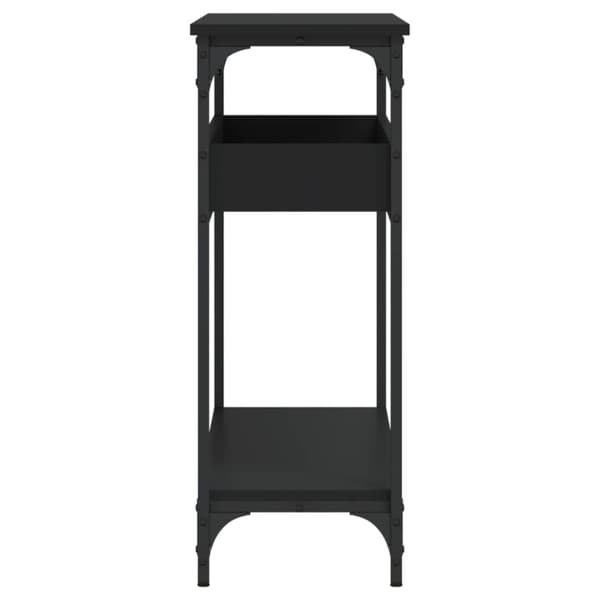 vidaXL Konsolbord med hylla svart 100x29x75 cm konstruerat trä