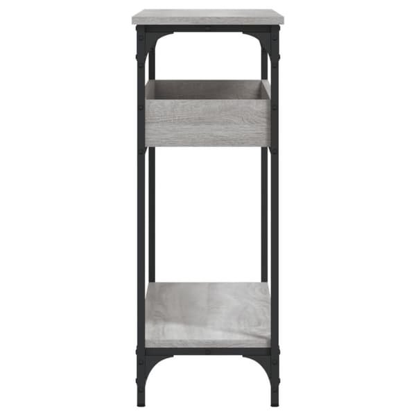 vidaXL Konsolipöytä hyllyllä harmaa Sonoma 100x29x75 cm tekninen puu