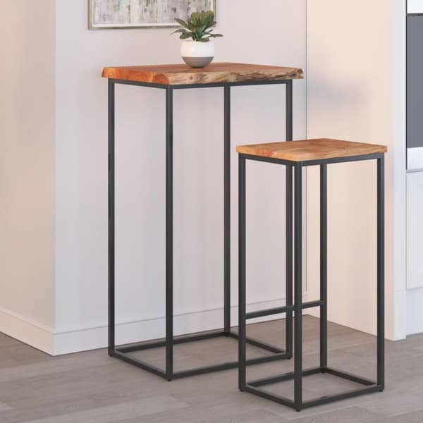vidaXL Bordplate 50x40x2,5 cm rektangulær heltre akasie naturlig kant