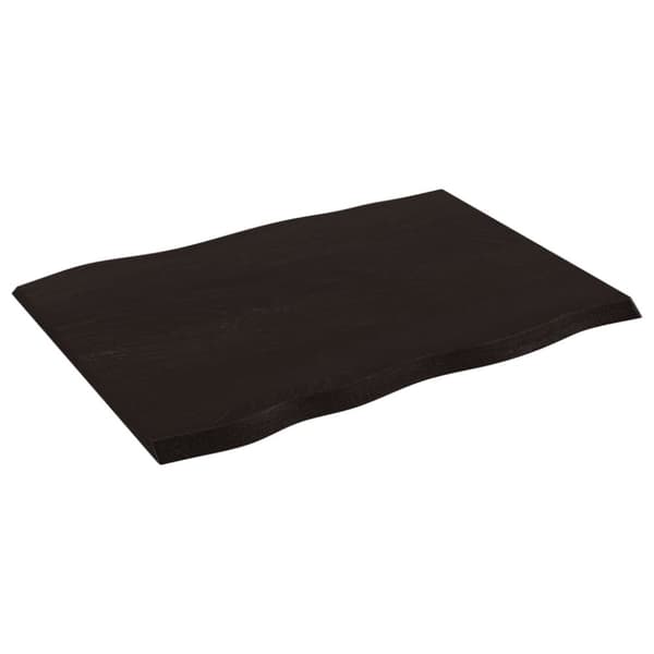 Pöytälevy t.ruskea 80x60x2 cm käsitelty täystammi elävä reuna