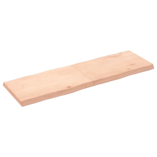 Bordsskiva 160x50x(2-6) cm obehandlad massiv ek levande kant