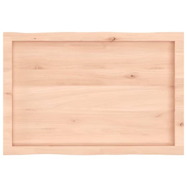 Bordsskiva 80x50x(2-6) cm obehandlad massiv ek levande kant