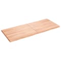 Miniatyrbillede 4 af 10: bordplade 140x60x(2-4) cm naturlig kant behandlet træ lysebrun