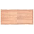 Miniatyrbillede 5 af 10: bordplade 140x60x(2-4) cm naturlig kant behandlet træ lysebrun