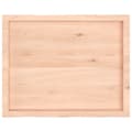 Miniatyrbillede 5 af 10: bordplade 80x60x(2-6)cm naturlig kant ubehandlet massivt træ