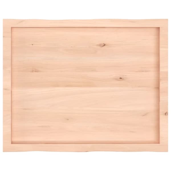 bordplade 80x60x(2-6)cm naturlig kant ubehandlet massivt træ