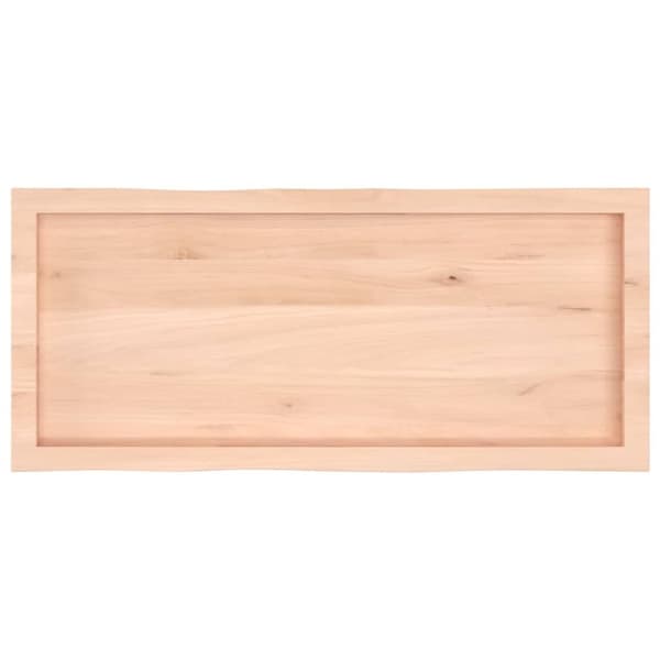 Bordsskiva 100x40x(2-4) cm obehandlad massiv ek levande kant