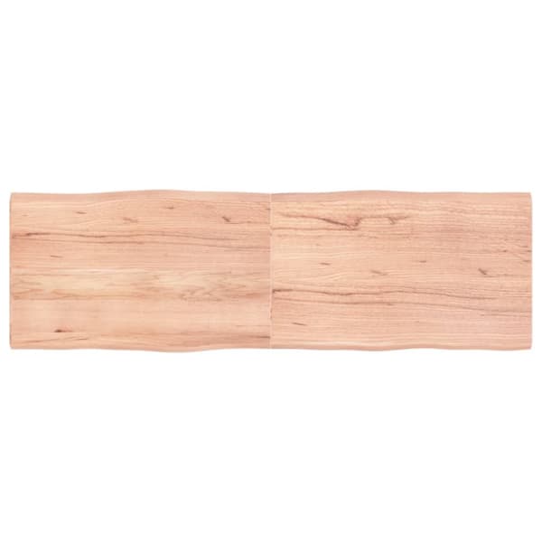 Bordsskiva ljusbrun 160x50x(2-4) cm massivt trä levande kant