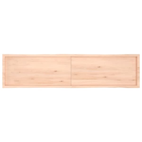 Pöytälevy 220x50x(2-4) cm käsittelemätön täysi puu elävä reuna