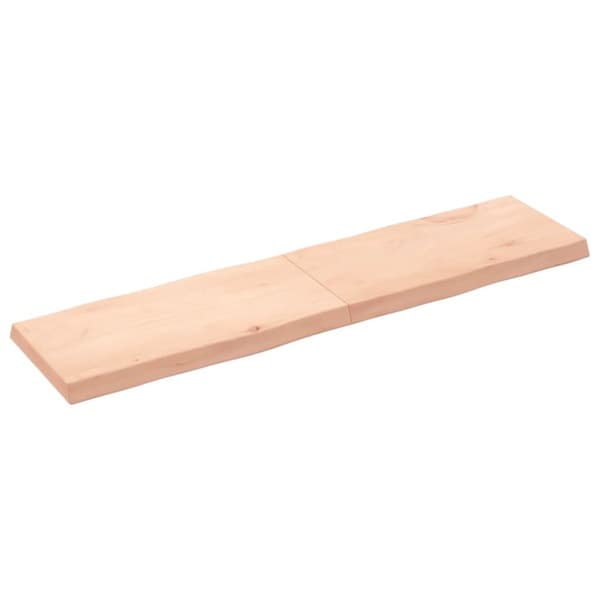 Bordsskiva 160x40x(2-6) cm obehandlad massiv ek levande kant