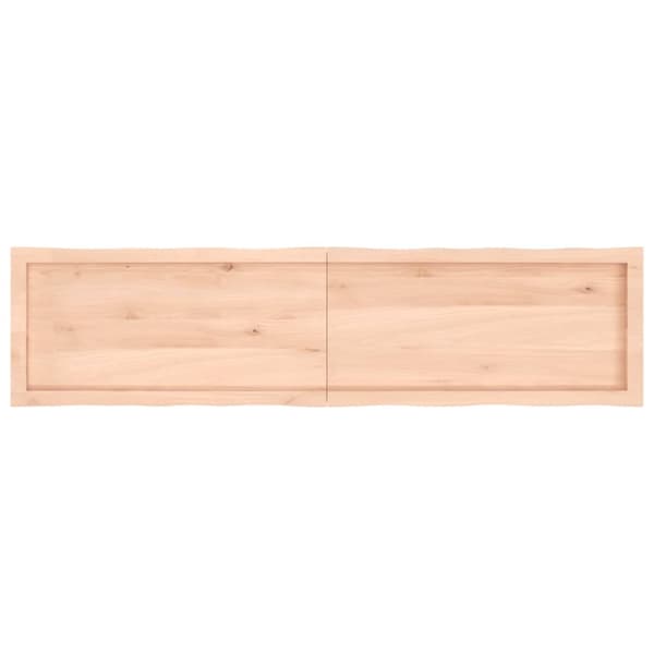Bordsskiva 160x40x(2-6) cm obehandlad massiv ek levande kant