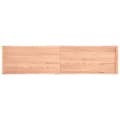 Miniatyrbillede 5 af 10: bordplade 220x50x(2-4) cm naturlig kant behandlet træ lysebrun