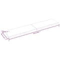Miniatyrbillede 10 af 10: bordplade 220x50x(2-4) cm naturlig kant behandlet træ lysebrun