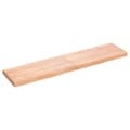 Miniatyrbillede 4 af 10: bordplade 160x40x(2-6) cm naturlig kant behandlet træ lysebrun