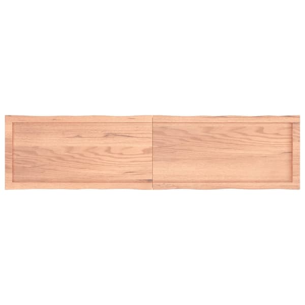 bordplade 160x40x(2-6) cm naturlig kant behandlet træ lysebrun